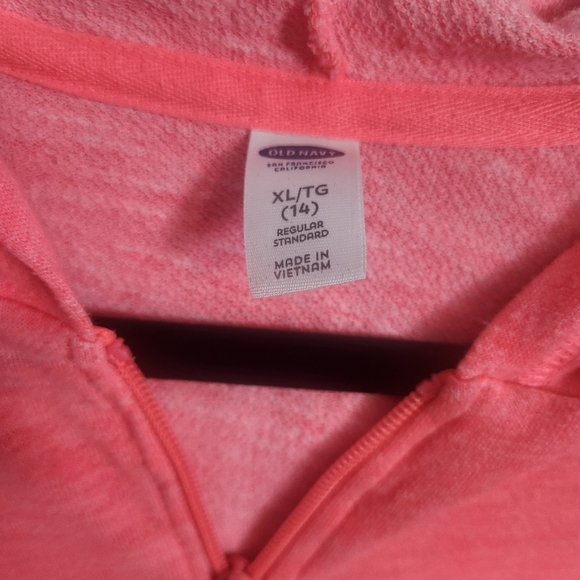 Old navy girls zip up hooded jacket. Size Extra large 14 - Picture 8 of 8